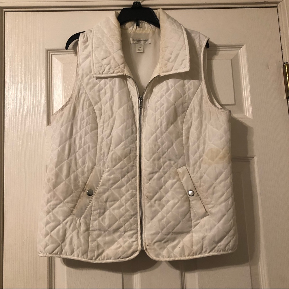 Christopher & Banks Petite M white vest